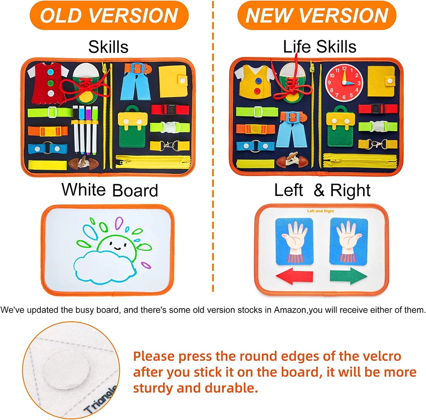 Montessori Busy Board – Educational Toy for Toddlers Ages 2-4, Portable Learning & Sensory Activity Board