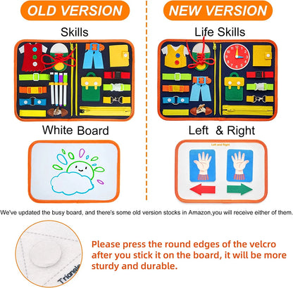 Montessori Busy Board – Educational Toy for Toddlers Ages 2-4, Portable Learning & Sensory Activity Board