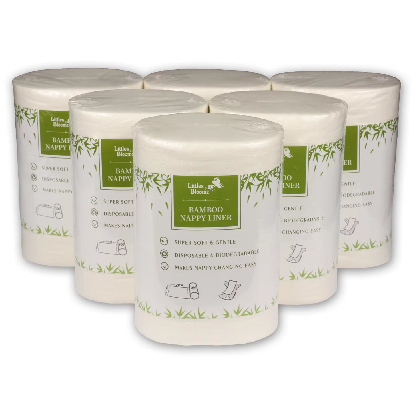 Baby Flushable Biodegradable Bamboo Diaper Liners – Disposable Inserts for Cloth Nappies