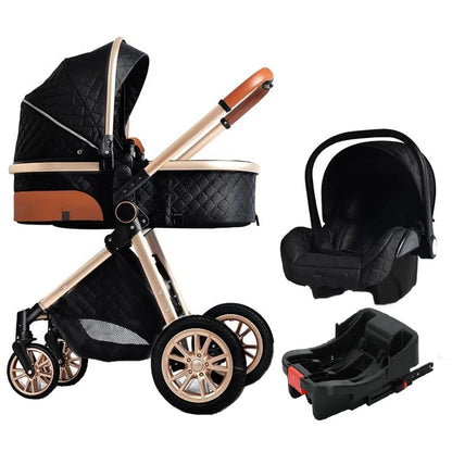 Luxury 3-in-1 Portable Travel Baby Stroller – High Landscape Pushchair for Newborns