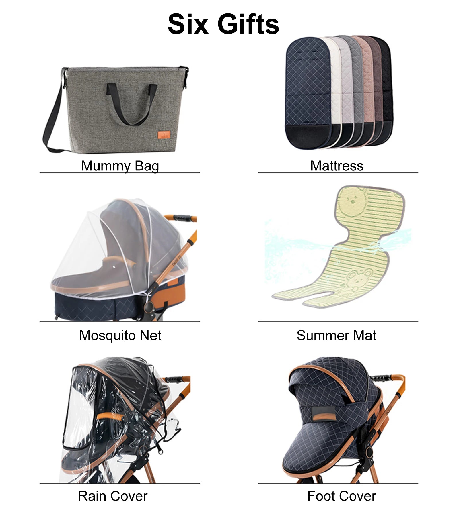 Luxury 3-in-1 Portable Travel Baby Stroller – High Landscape Pushchair for Newborns