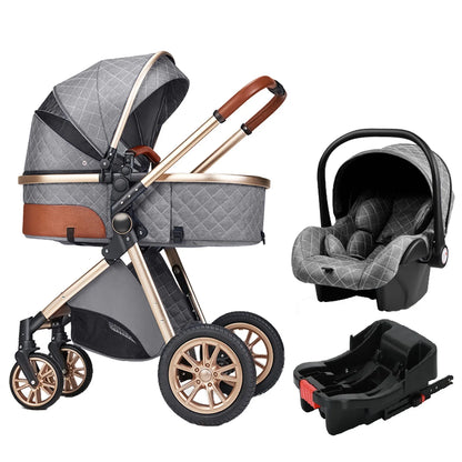 Luxury 3-in-1 Portable Travel Baby Stroller – High Landscape Pushchair for Newborns