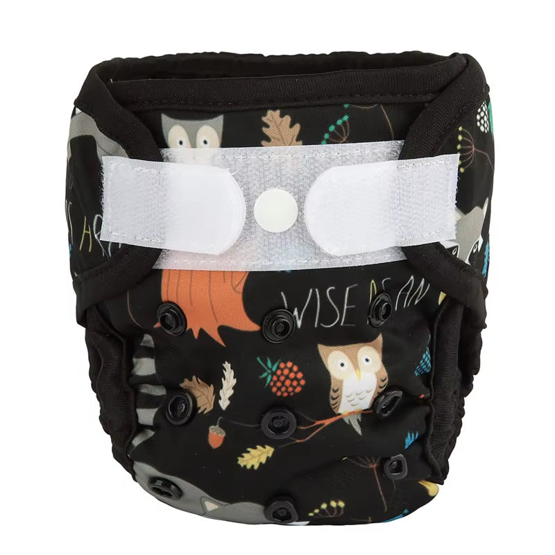 Sigzagor Newborn Cloth Diaper Cover – Hook & Loop with Double Gusset (4.4-10lbs, PUL Material)