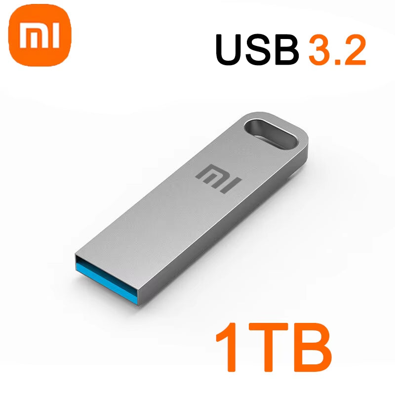 2TB USB 3.2 Flash Drive High Speed Metal U Disk Type C Memory Stick Waterproof SSD Storage PC Phone Data Transfer Portable