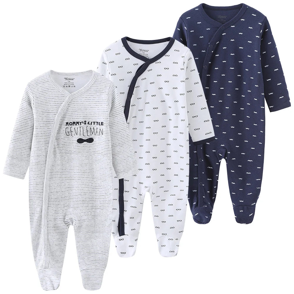 Unisex Baby Organic Cotton Footed Sleep & Play Pajamas – Long Sleeve Bodysuit for Newborns