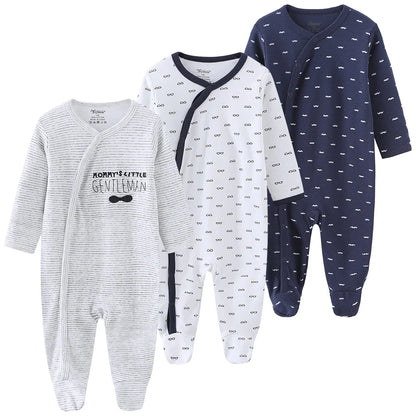 Unisex Baby Organic Cotton Footed Sleep & Play Pajamas – Long Sleeve Bodysuit for Newborns