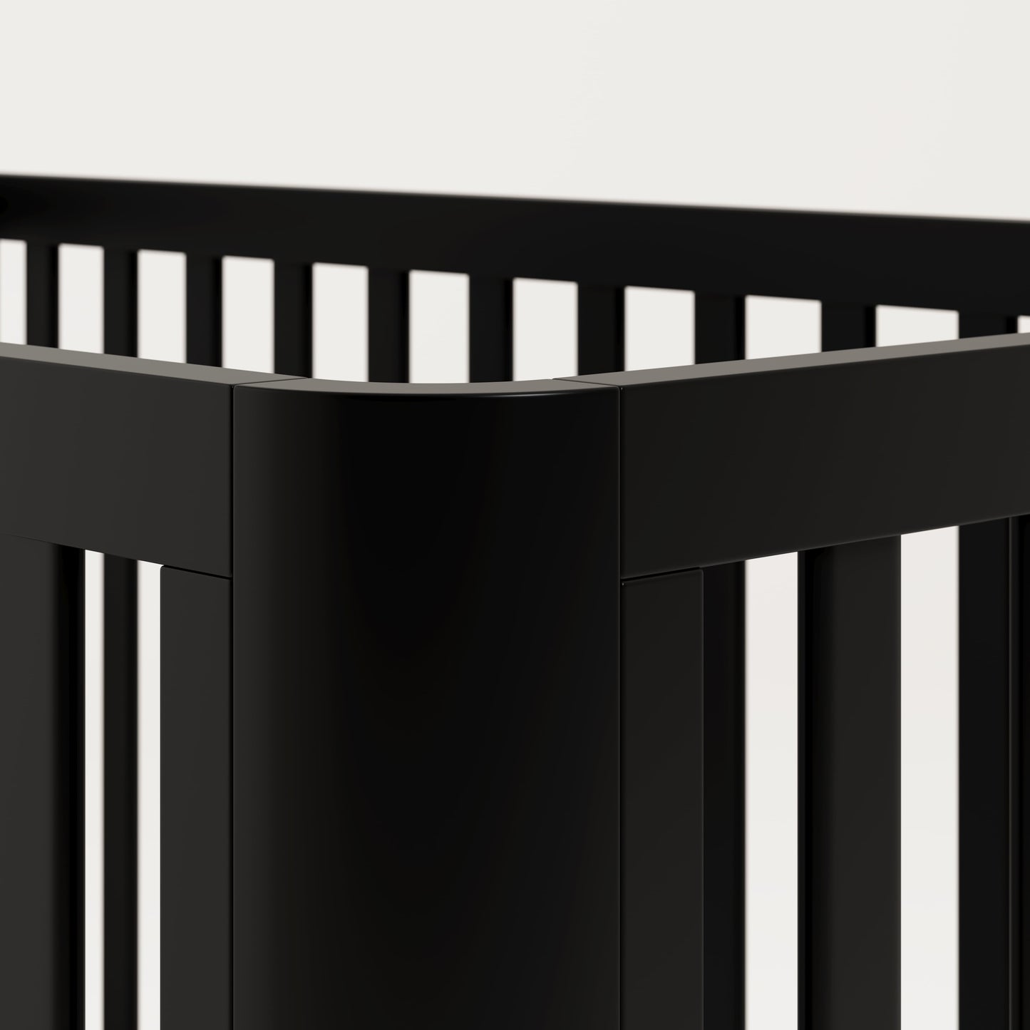 Santos 3-in-1 Convertible Baby Crib - Stylish Black & Natural Design