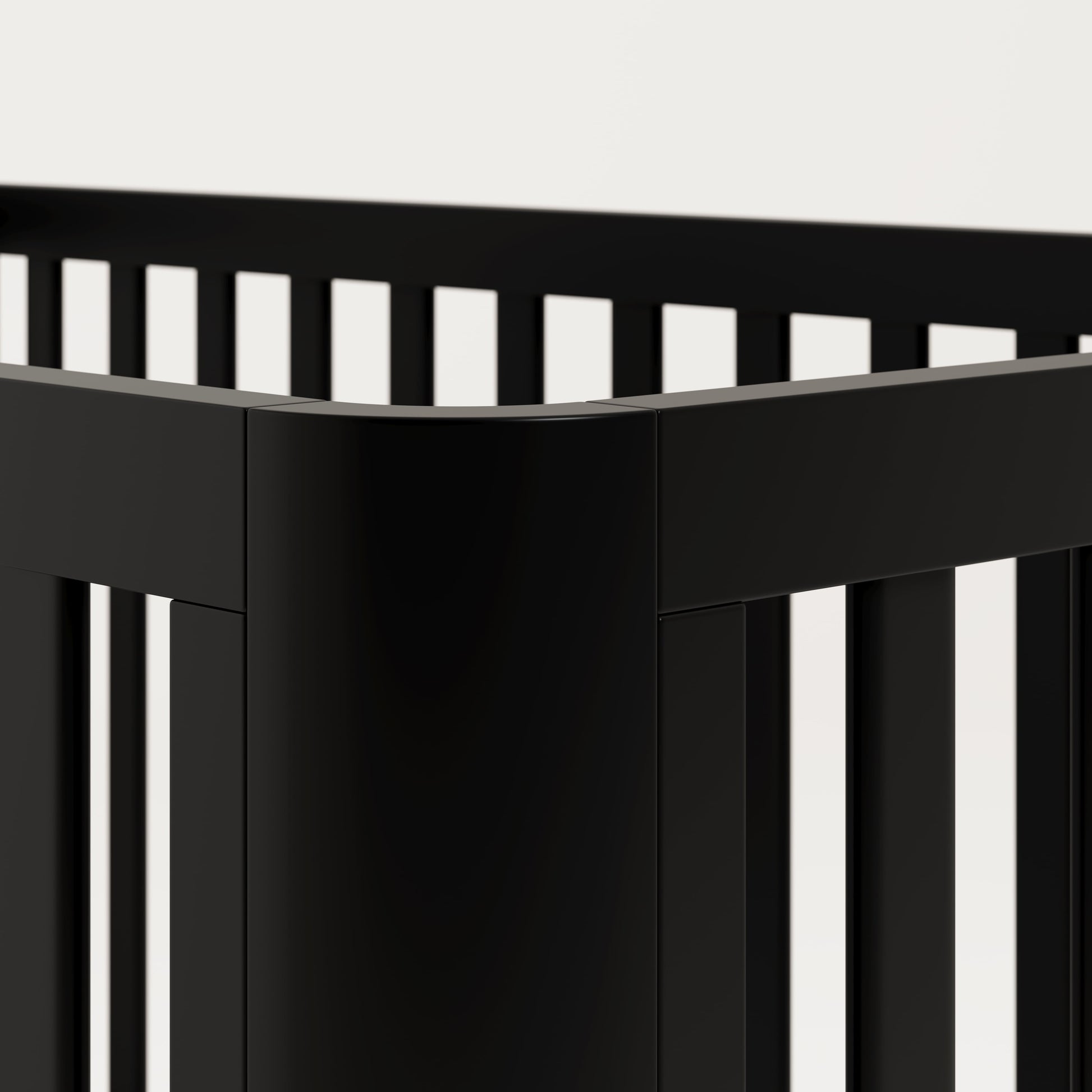 Santos 3-in-1 Convertible Baby Crib - Stylish Black & Natural Design