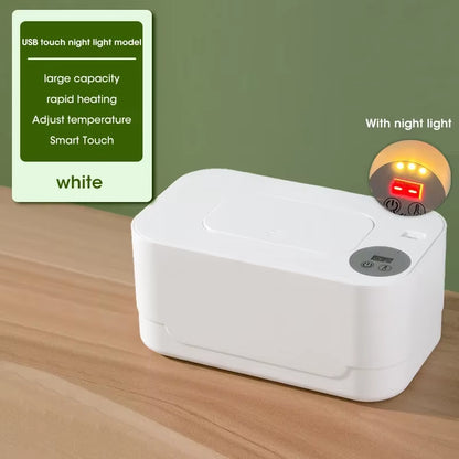 Baby Wipe Warmer with LED Display – Portable USB Heating Box for Home & Car Use
