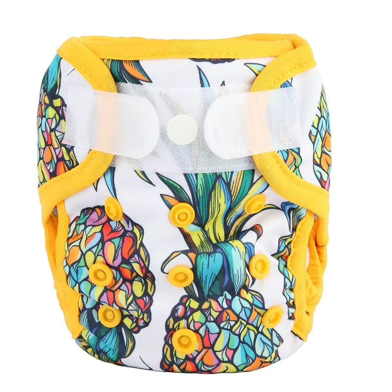 Sigzagor Newborn Cloth Diaper Cover – Hook & Loop with Double Gusset (4.4-10lbs, PUL Material)