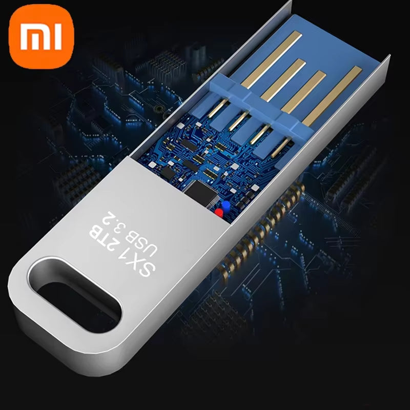 2TB USB 3.2 Flash Drive High Speed Metal U Disk Type C Memory Stick Waterproof SSD Storage PC Phone Data Transfer Portable