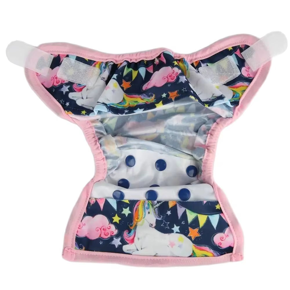 Sigzagor Newborn Cloth Diaper Cover – Hook & Loop with Double Gusset (4.4-10lbs, PUL Material)