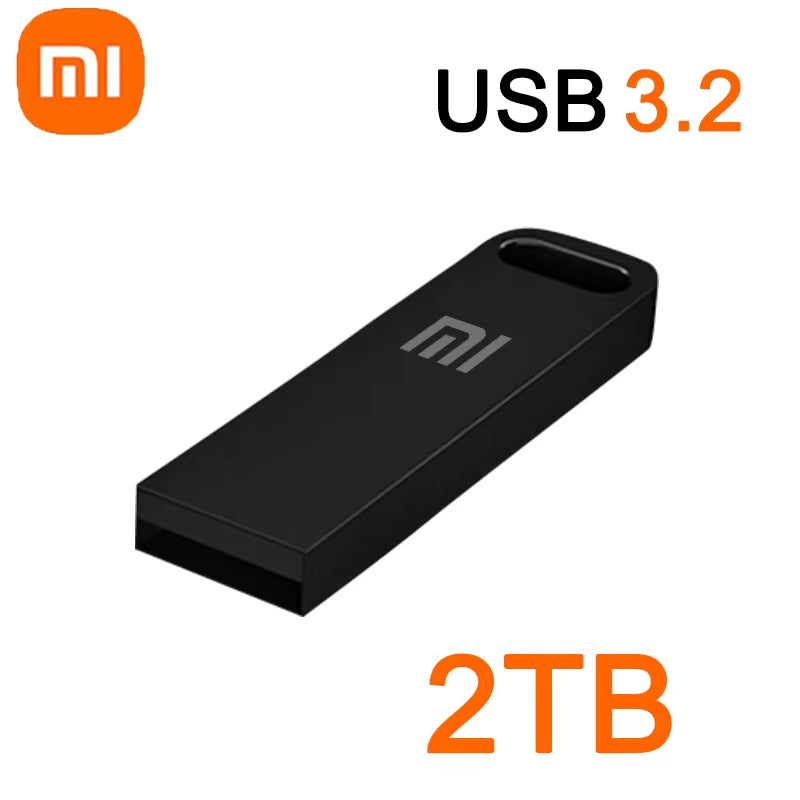 2TB USB 3.2 Flash Drive High Speed Metal U Disk Type C Memory Stick Waterproof SSD Storage PC Phone Data Transfer Portable