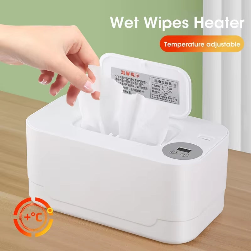 Baby Wipe Warmer with LED Display – Portable USB Heating Box for Home & Car Use