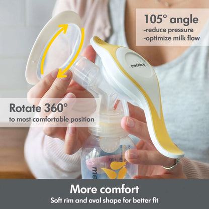 Medela Harmony Manual Breast Pump with PersonalFit Flex Breast Shield – Portable & Ergonomic Design