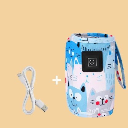 Portable USB Baby Bottle Warmer – Insulated Travel Bag for On-the-Go Feeding