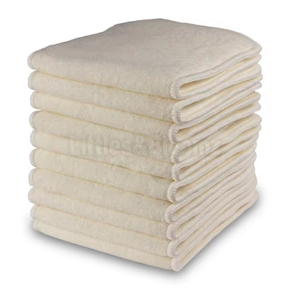 10-Piece Reusable Bamboo Charcoal Inserts – Washable Boosters for Cloth Nappies
