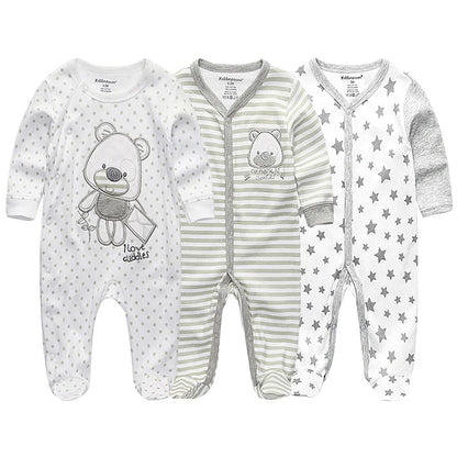 Unisex Baby Organic Cotton Footed Sleep & Play Pajamas – Long Sleeve Bodysuit for Newborns