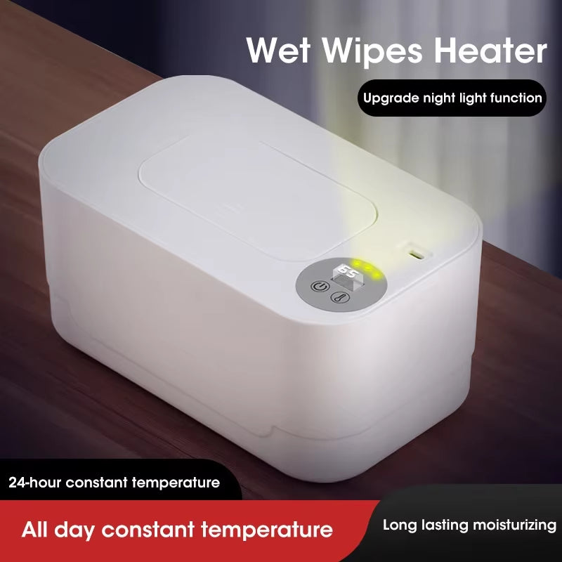 Baby Wipe Warmer with LED Display – Portable USB Heating Box for Home & Car Use