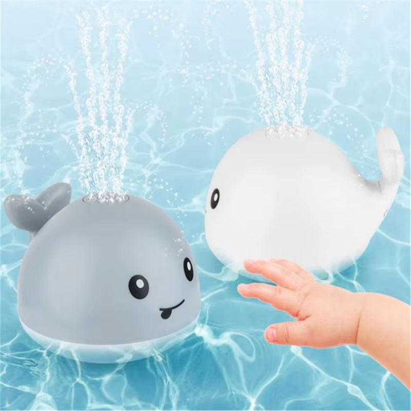 Electric Whale Bath Toy – Flashing Lights & Water Sprinkler Fun for Babies