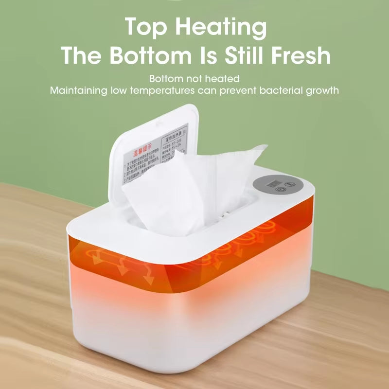 Baby Wipe Warmer with LED Display – Portable USB Heating Box for Home & Car Use