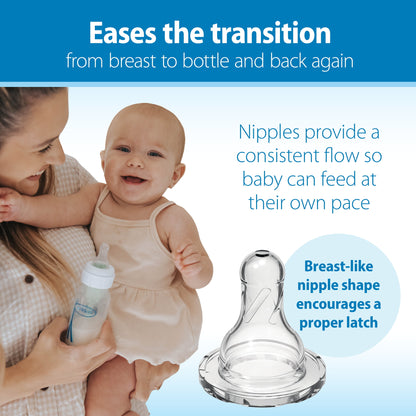 Dr. Brown's Natural Flow Anti-Colic Baby Bottles - Pink, 8oz, Slow Flow, 0M+, 3-Pack