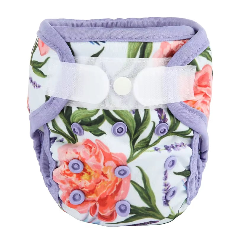 Sigzagor Newborn Cloth Diaper Cover – Hook & Loop with Double Gusset (4.4-10lbs, PUL Material)