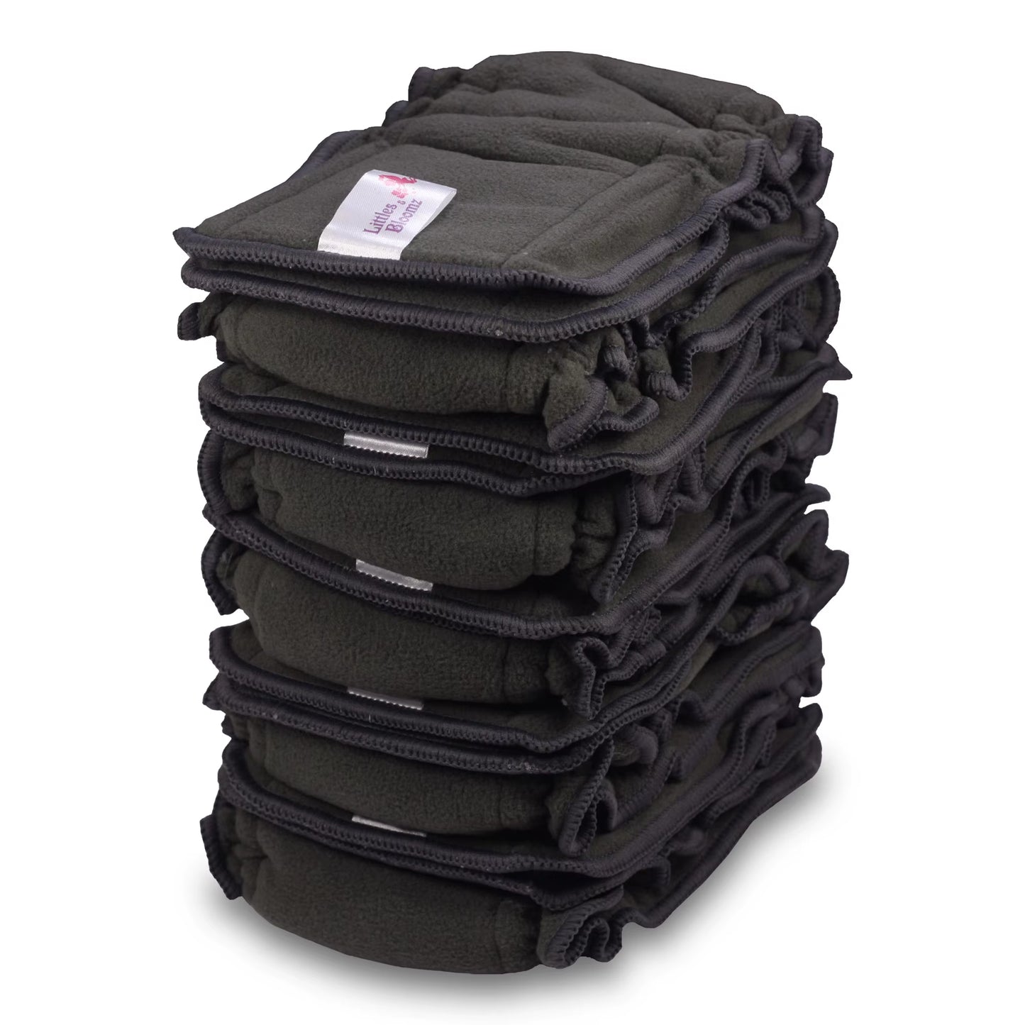 10-Piece Reusable Bamboo Charcoal Inserts – Washable Boosters for Cloth Nappies