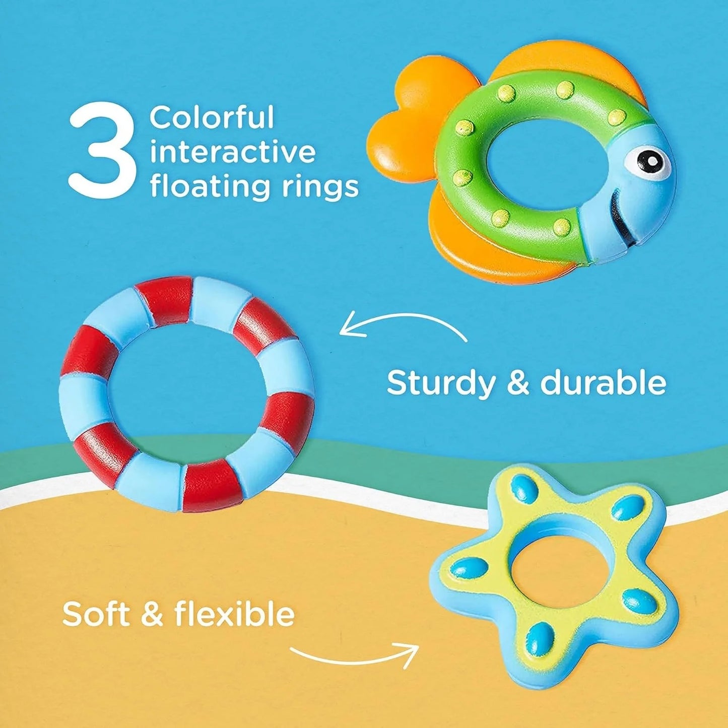 Nuby Octopus Hoopla Bath Toy – Fun & Interactive Bath Time Play for Kids (18+ Months)