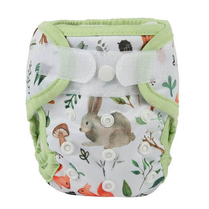 Sigzagor Newborn Cloth Diaper Cover – Hook & Loop with Double Gusset (4.4-10lbs, PUL Material)