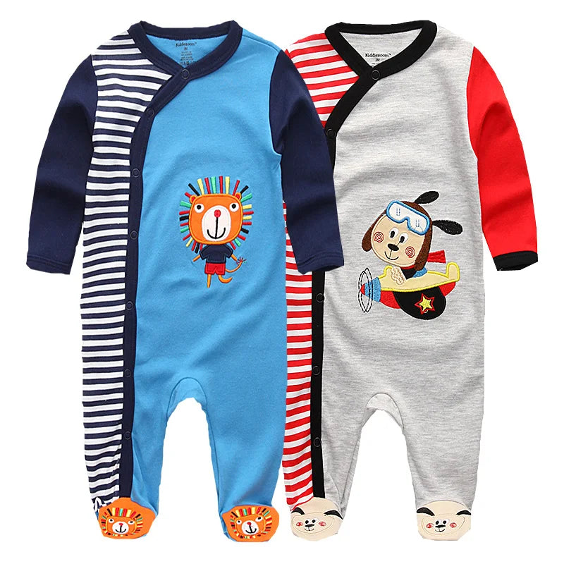 Unisex Baby Organic Cotton Footed Sleep & Play Pajamas – Long Sleeve Bodysuit for Newborns